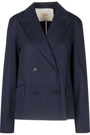 Jucca Dames, Jassen, Blauw, Maat: M Gabardine