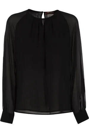 Max Mara Dames, Blouses & Shirts, Zwart, Maat: 2XS Zijde