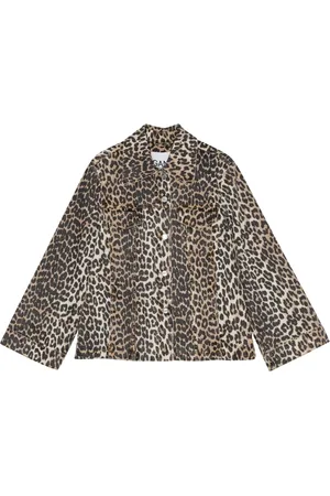 Ganni Dames, Jassen, Bruin, Maat: S Denim