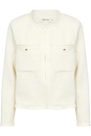 Cream Dames, Jassen, Wit, Maat: XS Wol