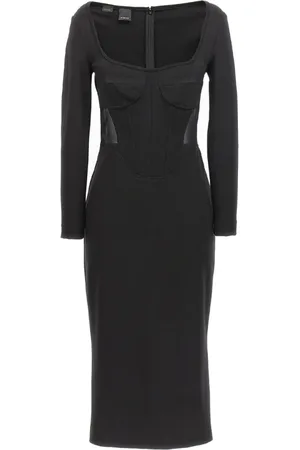 Pinko Dames, Jurken, Zwart, Maat: L Poliester
