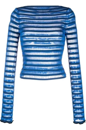 Proenza Schouler Dames, Truien, Blauw, Maat: M