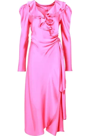 Serafini Dames, Jurken, Roze, Maat: XS Satijn