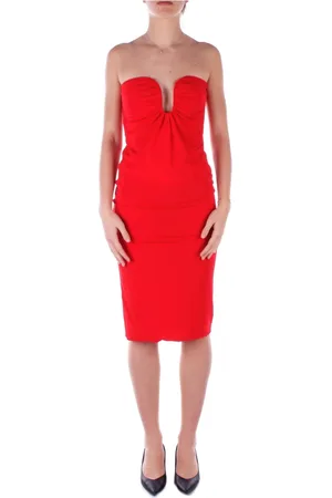 Pinko Dames, Jurken, Rood, Maat: M Viscose