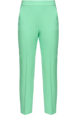 Pinko Dames, Broeken, Groen, Maat: 2XL Poliester