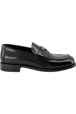 Prada Heren, Schoenen, Zwart, Maat: 41 1/2 EU Leer