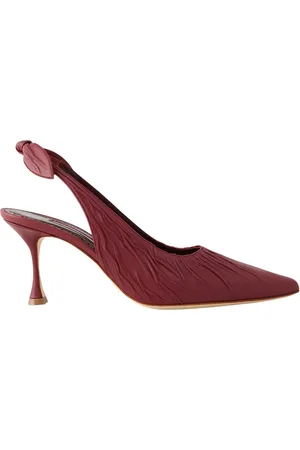 Manolo Blahnik Dames, Schoenen, Rood, Maat: 38 EU Linnen