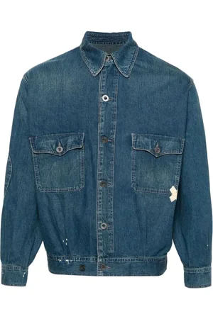 Maison Margiela Heren, Jassen, Blauw, Maat: 3XS Denim