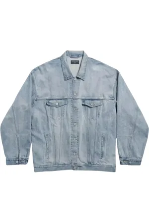 Balenciaga Heren, Jassen, Blauw, Maat: XS Denim