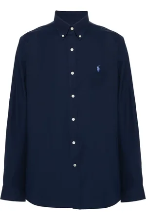Ralph Lauren Heren, Overhemden, Blauw, Maat: L Katoen