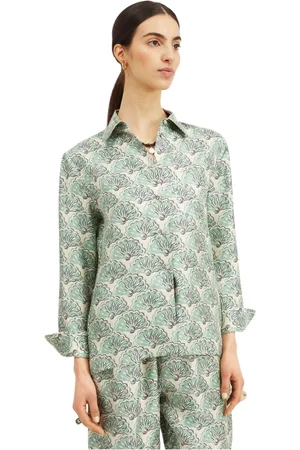 La DoubleJ Dames, Blouses & Shirts, Groen, Maat: M Zijde