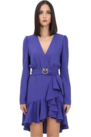 Pinko Dames, Jurken, Blauw, Maat: 2XS Poliester