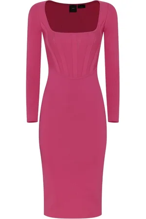 Pinko Dames, Jurken, Roze, Maat: 2XS Viscose