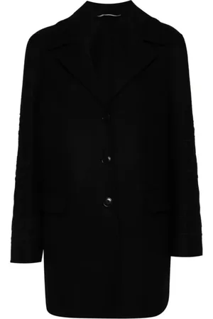 ERMANNO SCERVINO Dames, Mantels, Zwart, Maat: S Wol