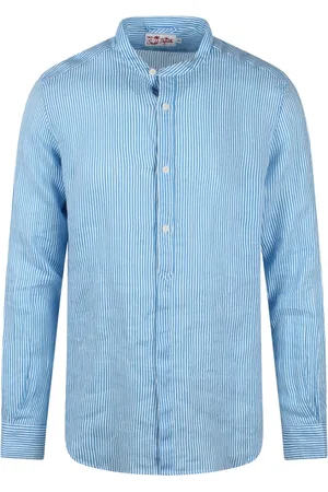 MC2 SAINT BARTH Heren, Overhemden, Blauw, Maat: S Linnen