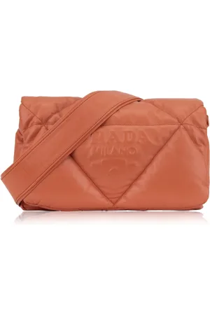 Prada Dames, Tassen, Oranje, Maat: ONE Size Leer