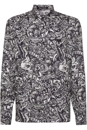 Philipp Plein Heren, Overhemden, Zwart, Maat: M