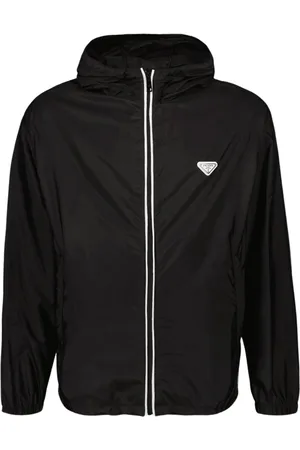 Prada Heren, Jassen, Zwart, Maat: M Nylon