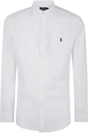 Ralph Lauren Heren, Overhemden, Wit, Maat: M Katoen