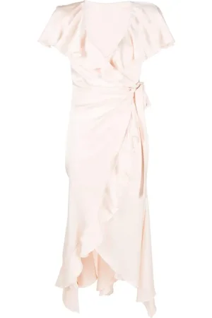 Serafini Dames, Jurken, Roze, Maat: M Satijn