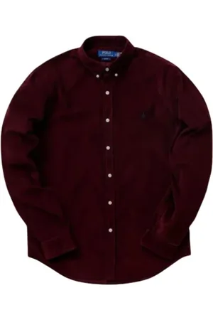 Ralph Lauren Heren, Overhemden, Rood, Maat: M Katoen