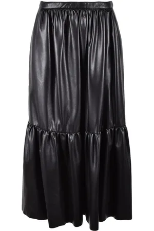 Pinko Dames, Rokken, Zwart, Maat: L Leer