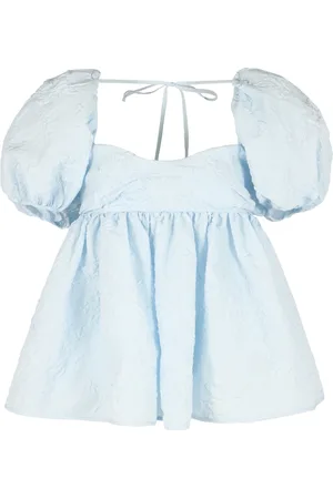 Cecilie Bahnsen Dames, Blouses & Shirts, Blauw, Maat: M Polyamide