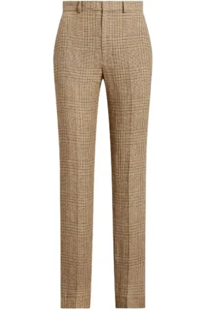 Ralph Lauren Dames, Broeken, Bruin, Maat: XS Linnen