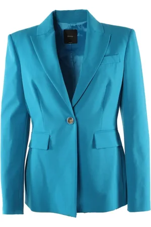 Pinko Dames, Jassen, Blauw, Maat: S Leer