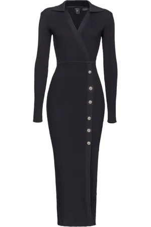 Pinko Dames, Jurken, Zwart, Maat: M Viscose