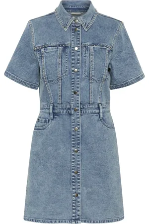 Kaffe Dames, Jurken, Blauw, Maat: L Denim