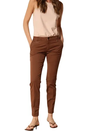 Masons Dames, Broeken, Bruin, Maat: M Gabardine
