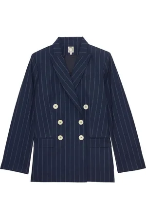 Inès de la Fressange Dames, Jassen, Blauw, Maat: S Linnen
