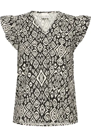 Ichi Dames, Blouses & Shirts, Veelkleurig, Maat: L Linnen