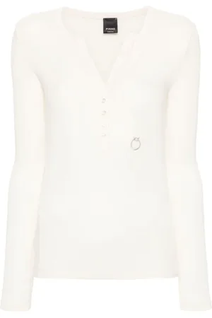 Pinko Dames, Tops, Wit, Maat: S Nylon