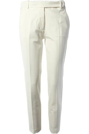 Pinko Dames, Broeken, Wit, Maat: S Viscose