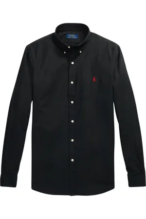 Ralph Lauren Heren, Overhemden, Zwart, Maat: XL Katoen