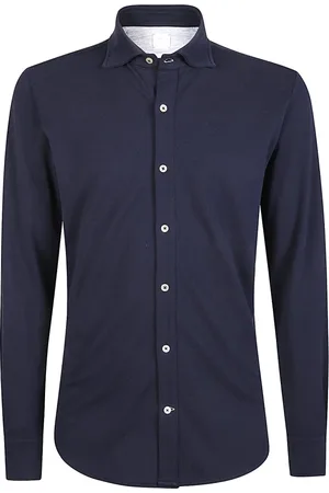 ELEVENTY Heren, Overhemden, Blauw, Maat: 4XL Katoen