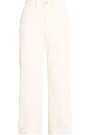 Ralph Lauren Dames, Broeken, Wit, Maat: M Katoen