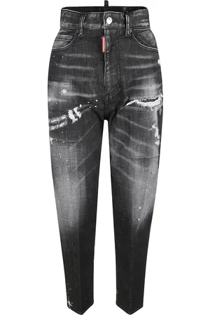 Dsquared2 Dames, Jeans, Zwart, Maat: S Katoen