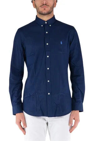 Ralph Lauren Heren, Overhemden, Blauw, Maat: L Katoen