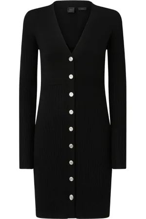 Pinko Dames, Jurken, Zwart, Maat: M Wol