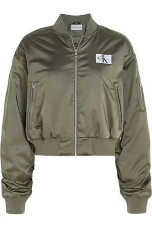 Calvin Klein Dames, Jassen, Groen, Maat: XL Poliester