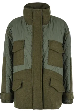 Pinko Dames, Mantels, Groen, Maat: XS