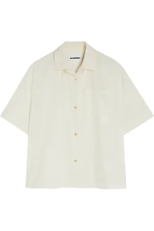 Jil Sander Dames, Blouses & Shirts, Wit, Maat: S Katoen