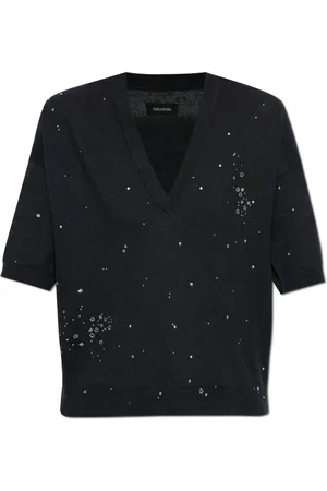 Zadig & Voltaire Dames, Truien, Zwart, Maat: XS Katoen