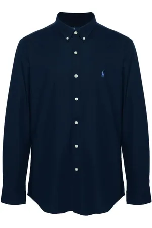 Ralph Lauren Heren, Overhemden, Blauw, Maat: L Katoen
