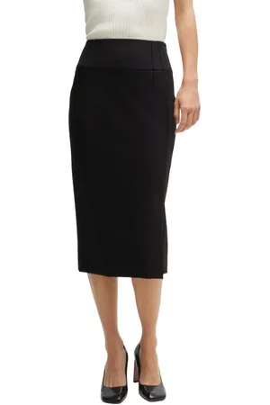 HUGO BOSS Dames, Rokken, Zwart, Maat: 2XL Polyamide