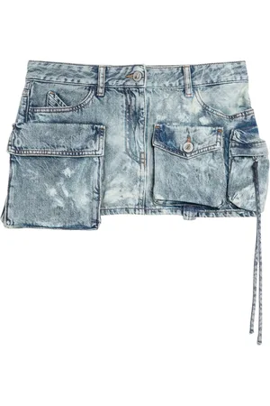 The Attico Dames, Rokken, Blauw, Maat: W26 Denim