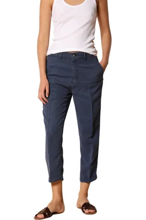 Masons Dames, Broeken, Blauw, Maat: 3XS Linnen